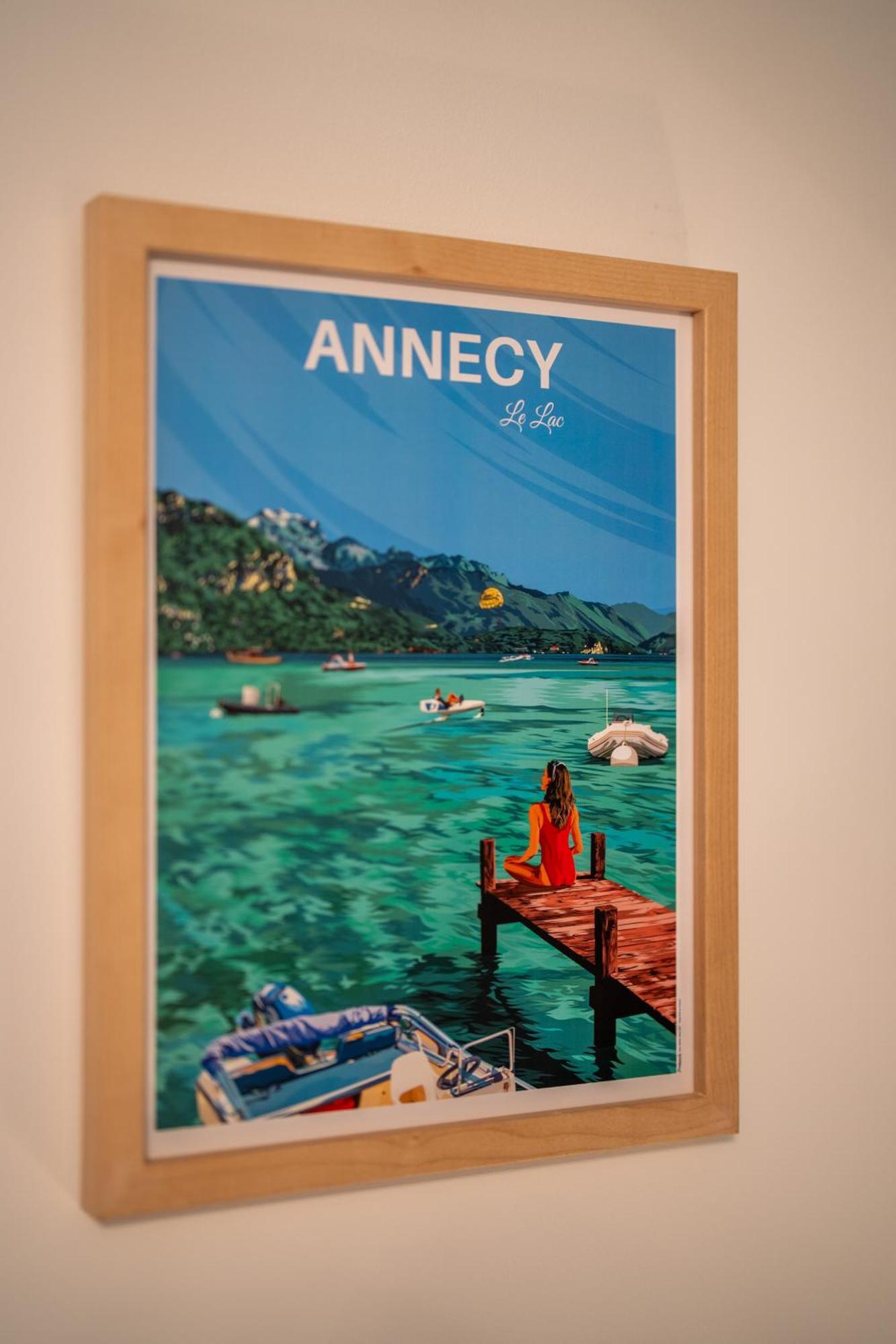 Charmant Appartement A 5 Minutes A Pied De La Vielle Ville Annecy Avec Parking Prive Bagian luar foto